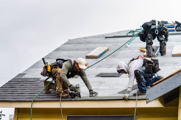 Professional Roofing technician working in Castile, NY